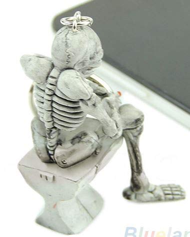 Cool Skeleton Kunstoff Schlüsselanhänger