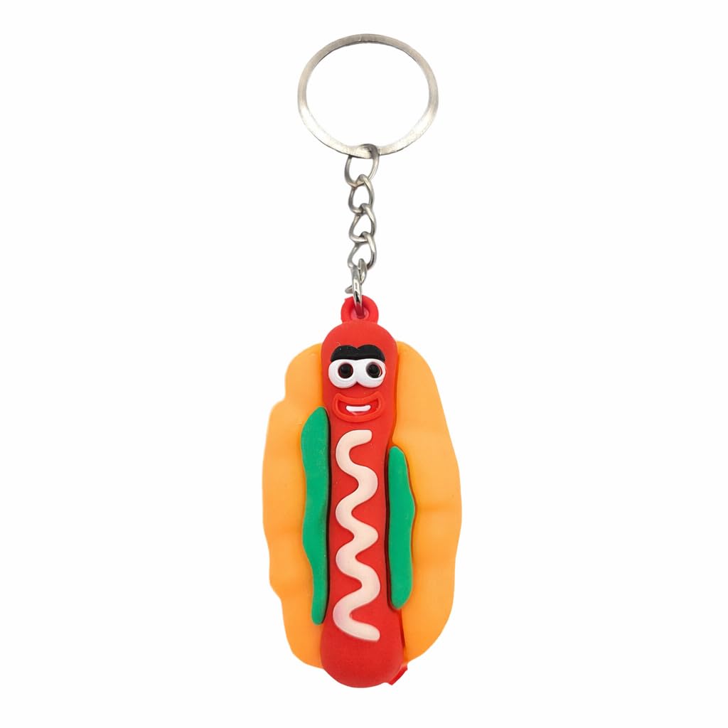 Lustiger Hotdog Schlüsselanhänger