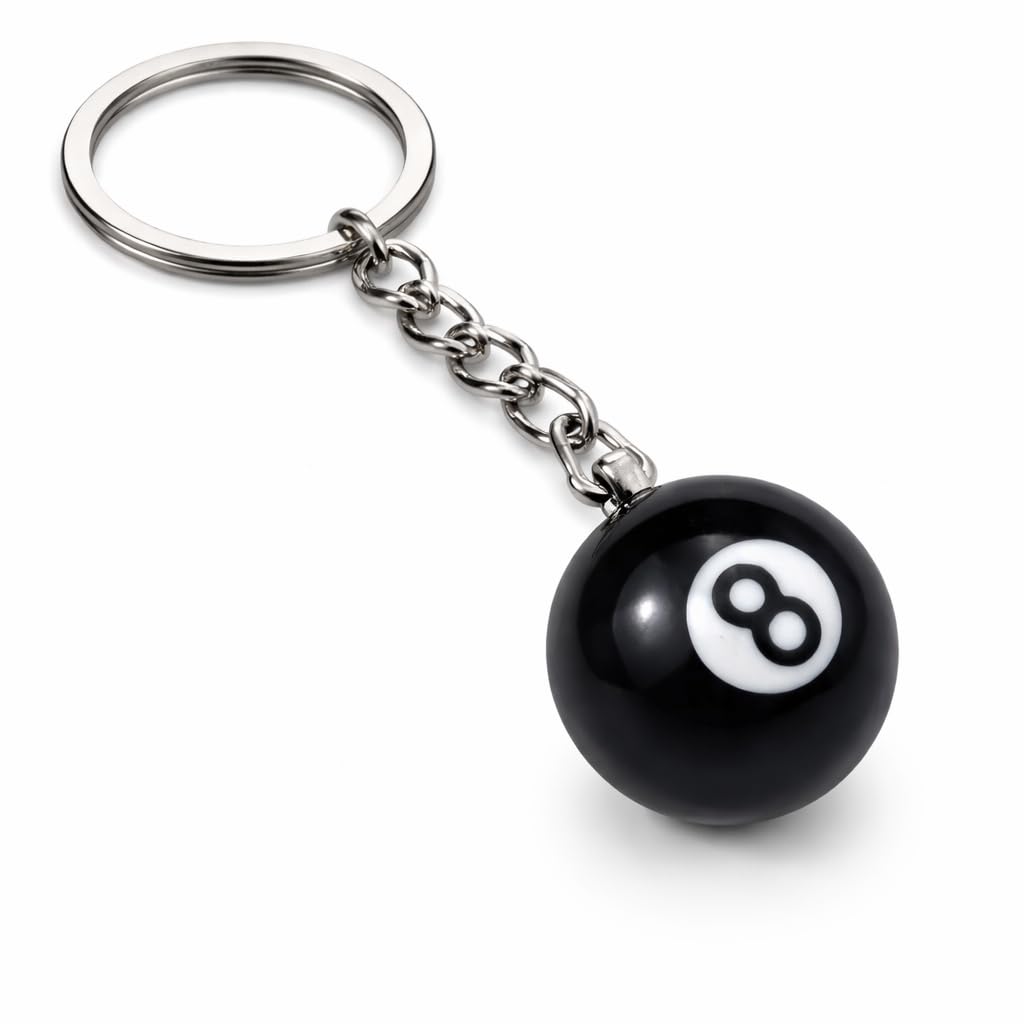 Promotech 8-Ball Schlüsselanhänger Billard Resin-Kugel