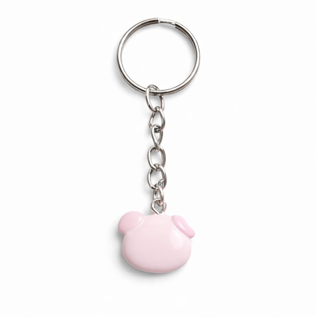 niedliches Mini-Schweinchen Edelstahl Schlüsselanhänger
