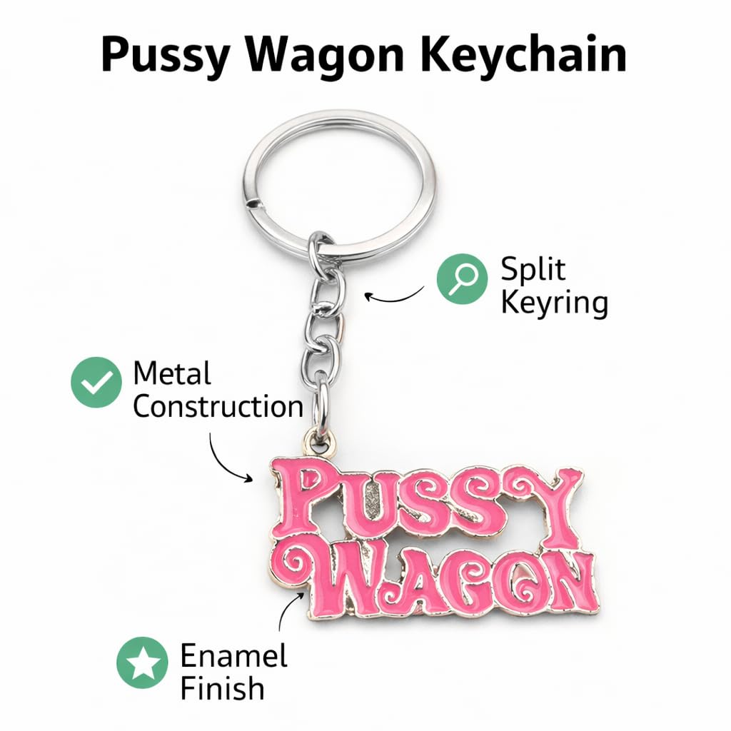 Promotech Lustiger „Pussy Wagon“ Schlüsselanhänger für Männer und Frauen – Humorvolles Auto-Design, Geschenkidee für Autofans und Spaßliebhaber