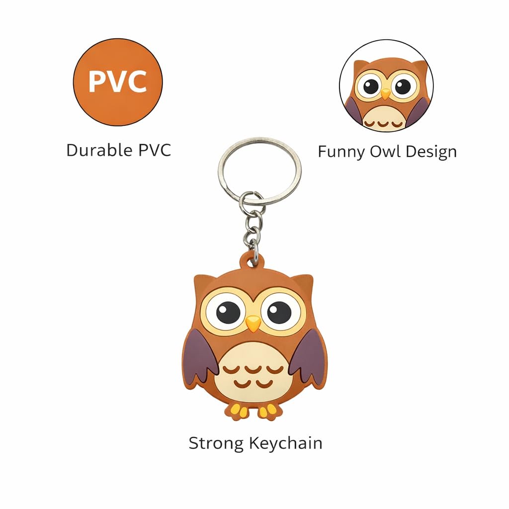 Süßer Eule PVC Schlüsselanhänger