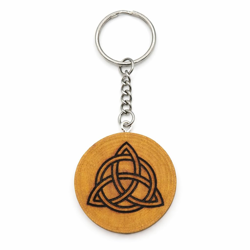 Promotech Celtic Dream Handgefertigter Lasergravierter Einzelstück Schlüsselanhänger aus Holz