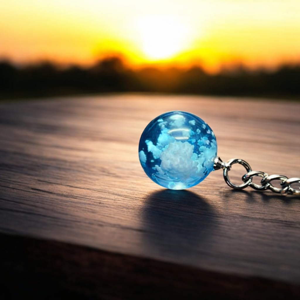 Epoxidharz mit Edelstahlring Edelstahl Schlüsselanhänger