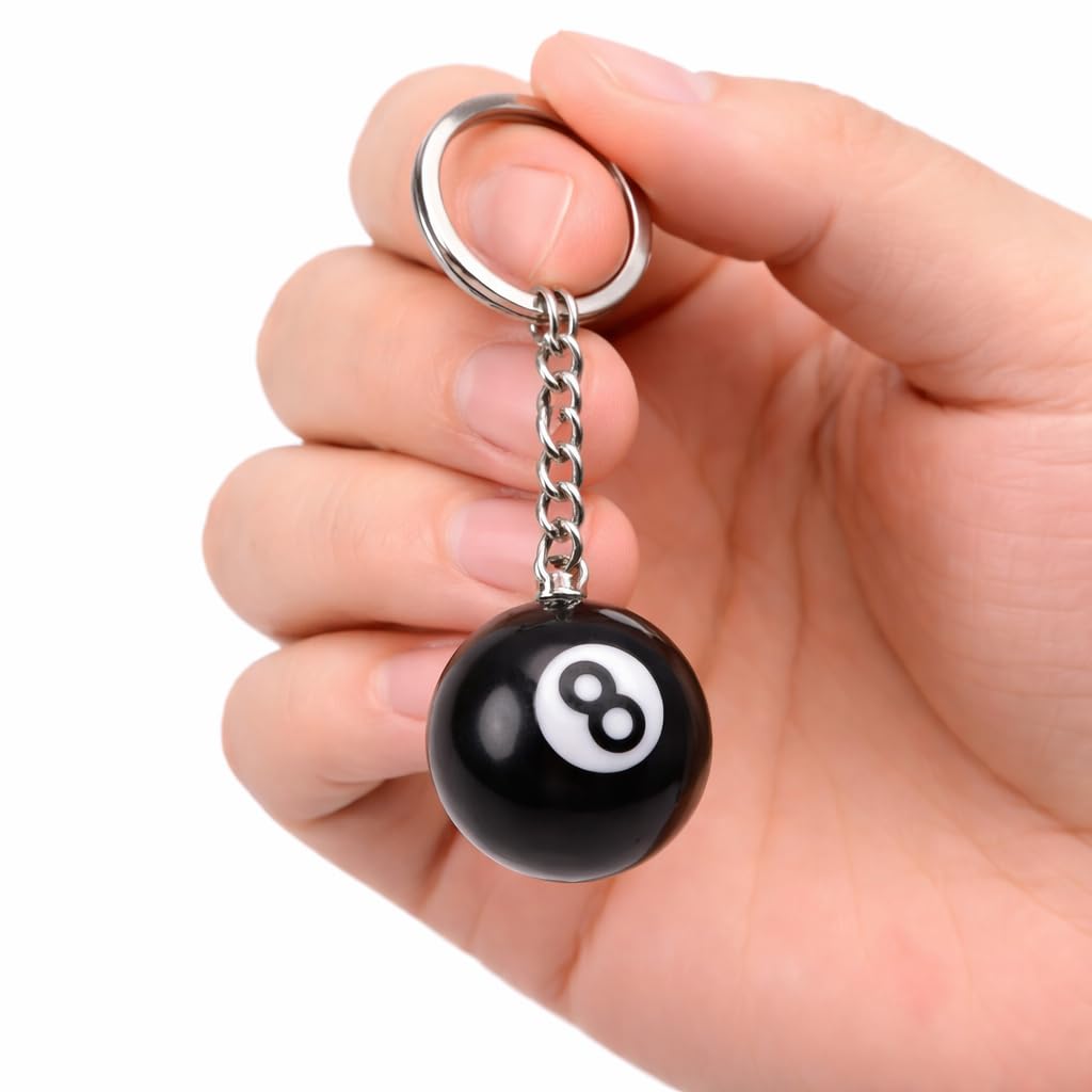 Promotech 8-Ball Schlüsselanhänger Billard Resin-Kugel