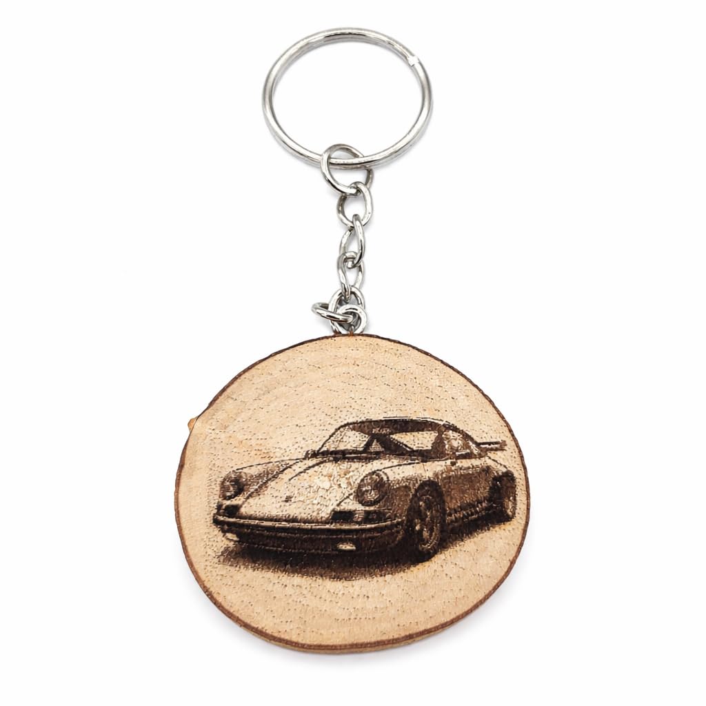 911 Badboys Auto Lasergravierter Holz Schlüsselanhänger