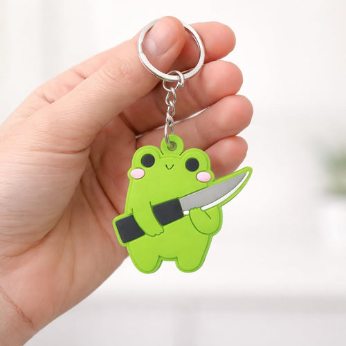 Boss Frosch Lustiger PVC Schlüsselanhänger