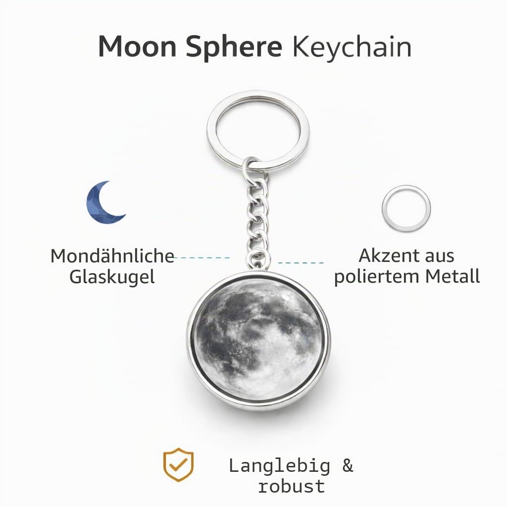 Leuchtender Mond/Erde für Jungs Mädchen Erwachsene Leuchtet im Dunkeln Schlüsselanhänger
