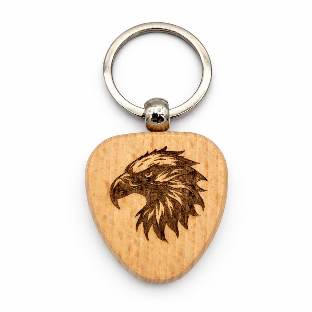 Holz Schluesselanhänger Adlerkopf