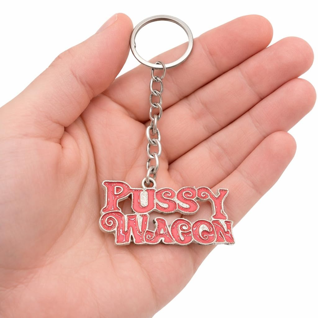 Promotech Lustiger „Pussy Wagon“ Schlüsselanhänger für Männer und Frauen – Humorvolles Auto-Design, Geschenkidee für Autofans und Spaßliebhaber
