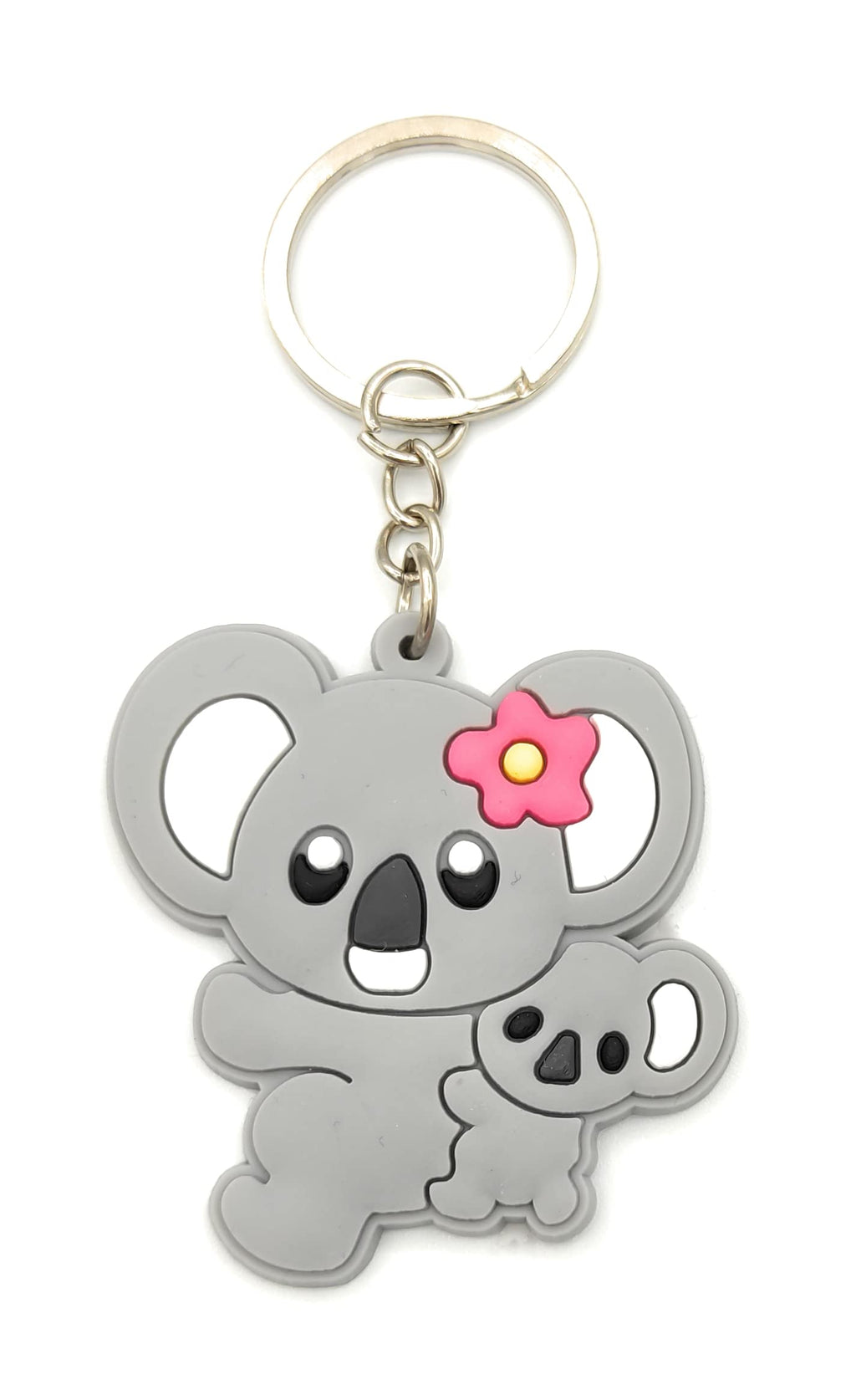 Liebenswerter Koala-Mama und Baby Eine Umarmung in Miniaturform für Mädchen Gummi Schlüsselanhänger