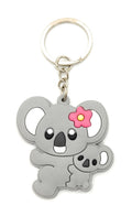 Liebenswerter Koala-Mama und Baby Eine Umarmung in Miniaturform für Mädchen Gummi Schlüsselanhänger