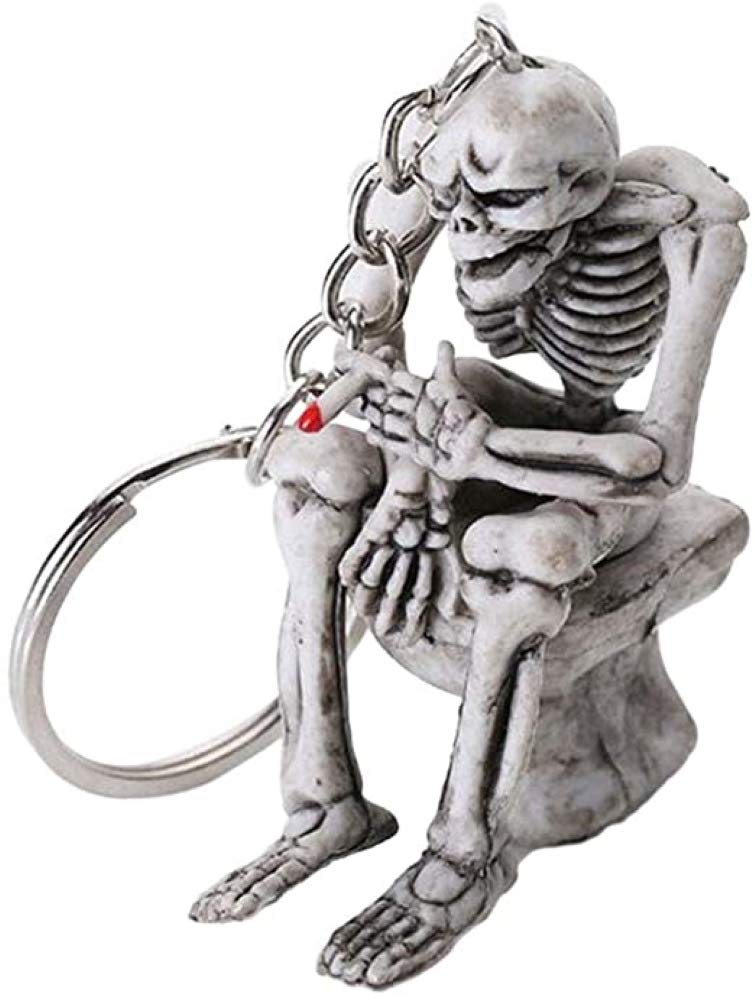 Cool Skeleton Kunstoff Schlüsselanhänger
