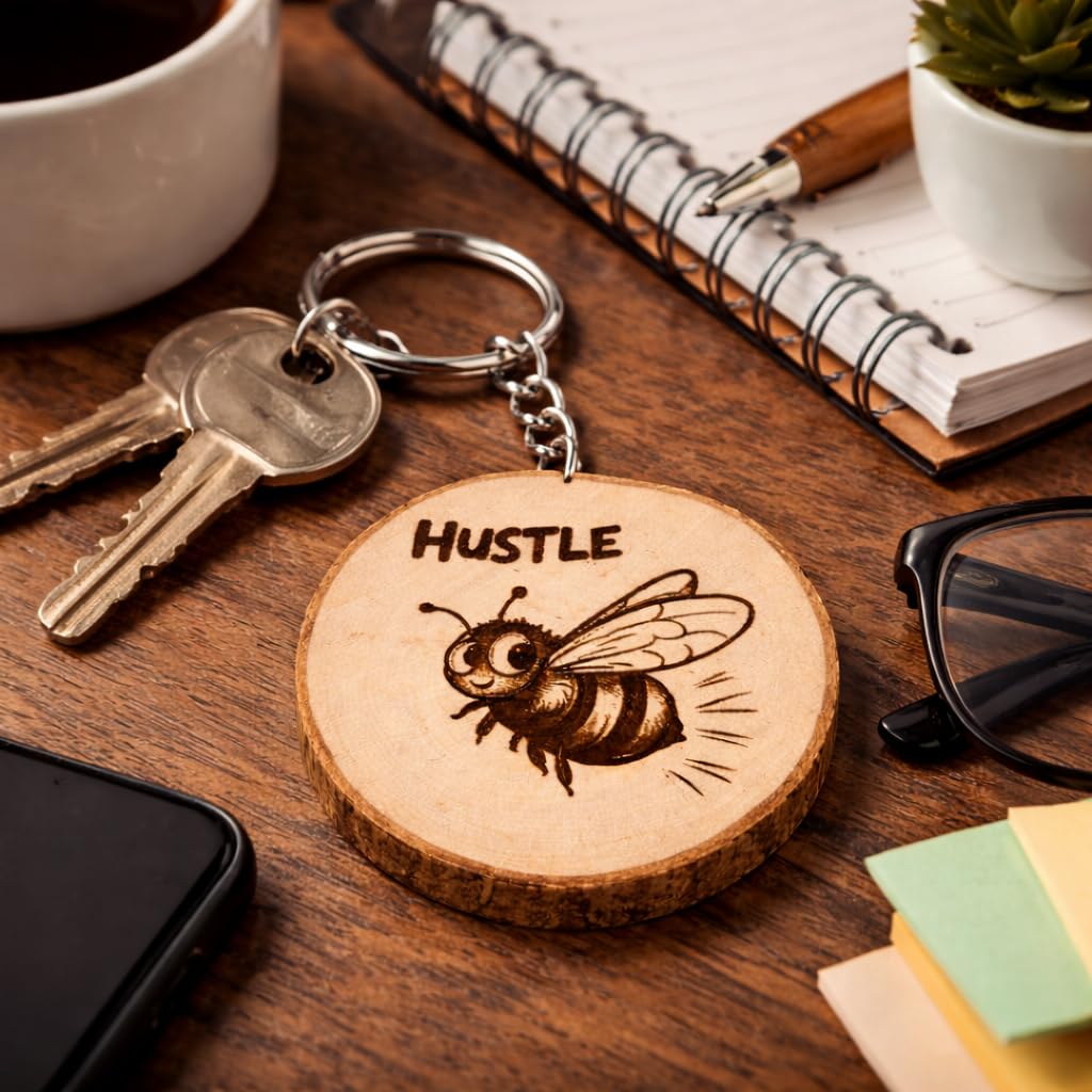Portachiavi in legno "Hustle"