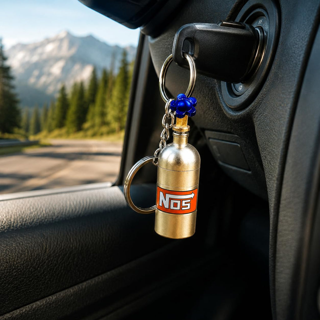 NOX Nitrous Oxid Tank Metall Schlüsselanhänger
