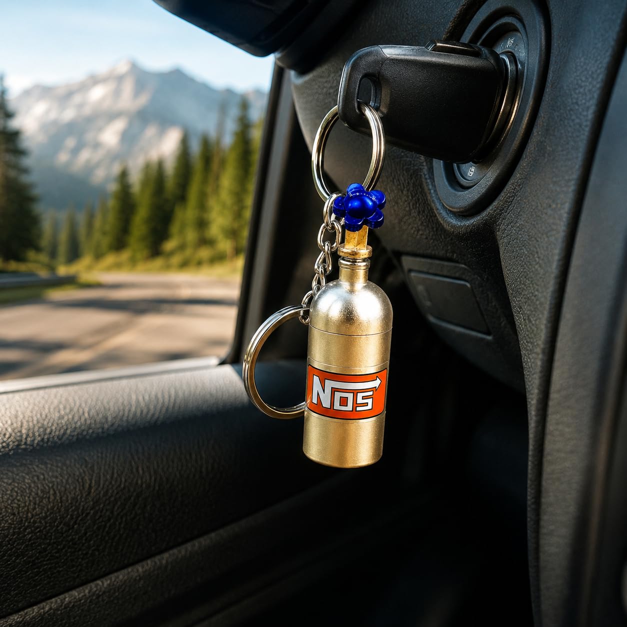 NOX Nitrous Oxid Tank Metall Schlüsselanhänger