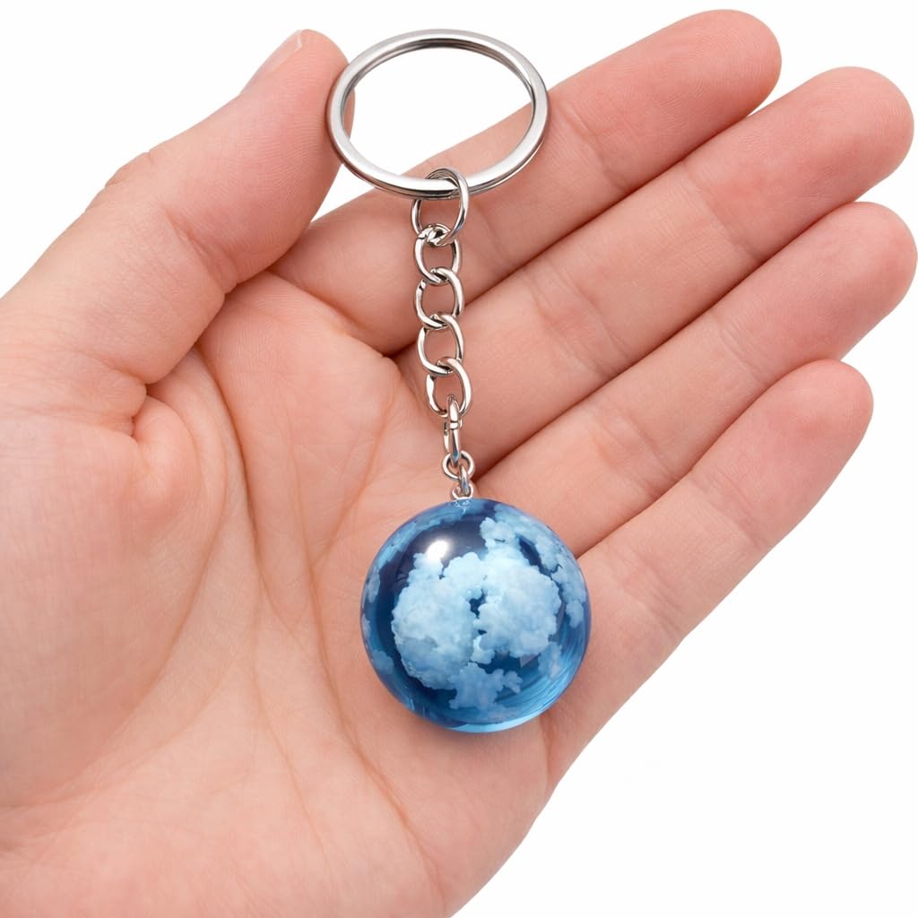 Epoxidharz mit Edelstahlring Edelstahl Schlüsselanhänger
