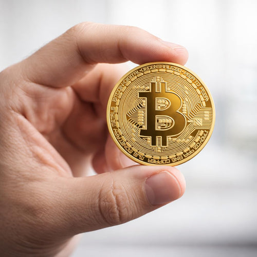 24K Vergoldete Bitcoin Münze