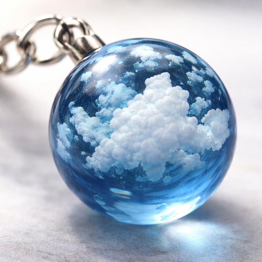 Epoxidharz mit Edelstahlring Edelstahl Schlüsselanhänger