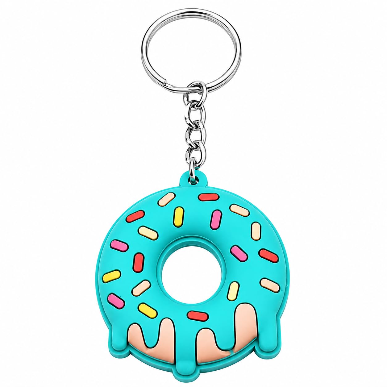 Witziger Doughnut Das perfekte Geschenk für Naschkatzen jeden Alters │Geschenk│Erwachsene│Kinder Gummi Schlüsselanhänger
