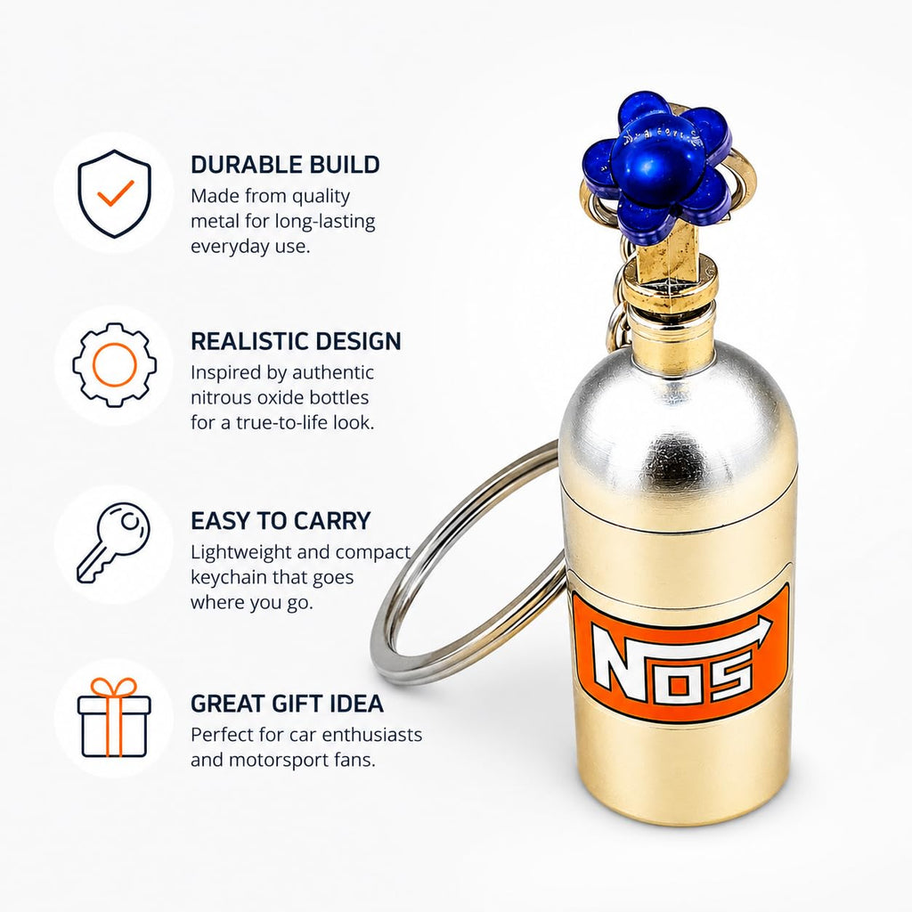 NOX Nitrous Oxid Tank Metall Schlüsselanhänger