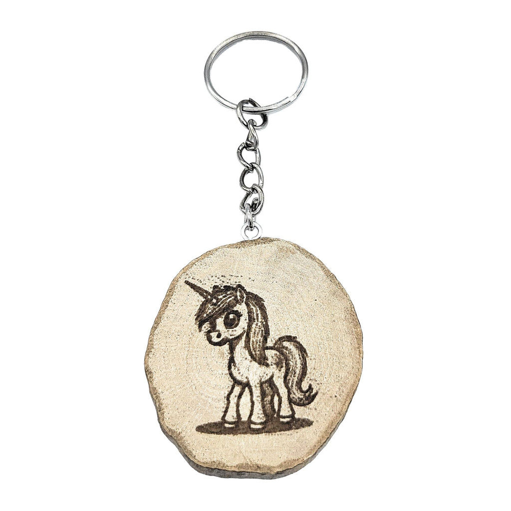 Majisches Einhorn Little Pony Lasergravierter Holz Schlüsselanhänger