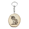 Majisches Einhorn Little Pony Lasergravierter Holz Schlüsselanhänger