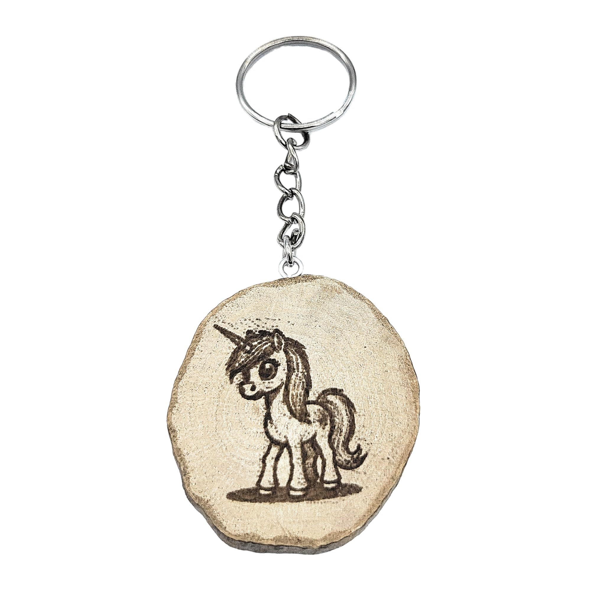 Majisches Einhorn Little Pony Lasergravierter Holz Schlüsselanhänger