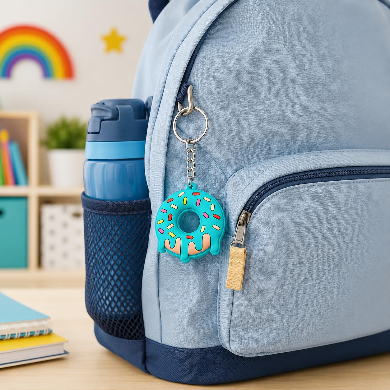 Witziger Doughnut Das perfekte Geschenk für Naschkatzen jeden Alters │Geschenk│Erwachsene│Kinder Gummi Schlüsselanhänger