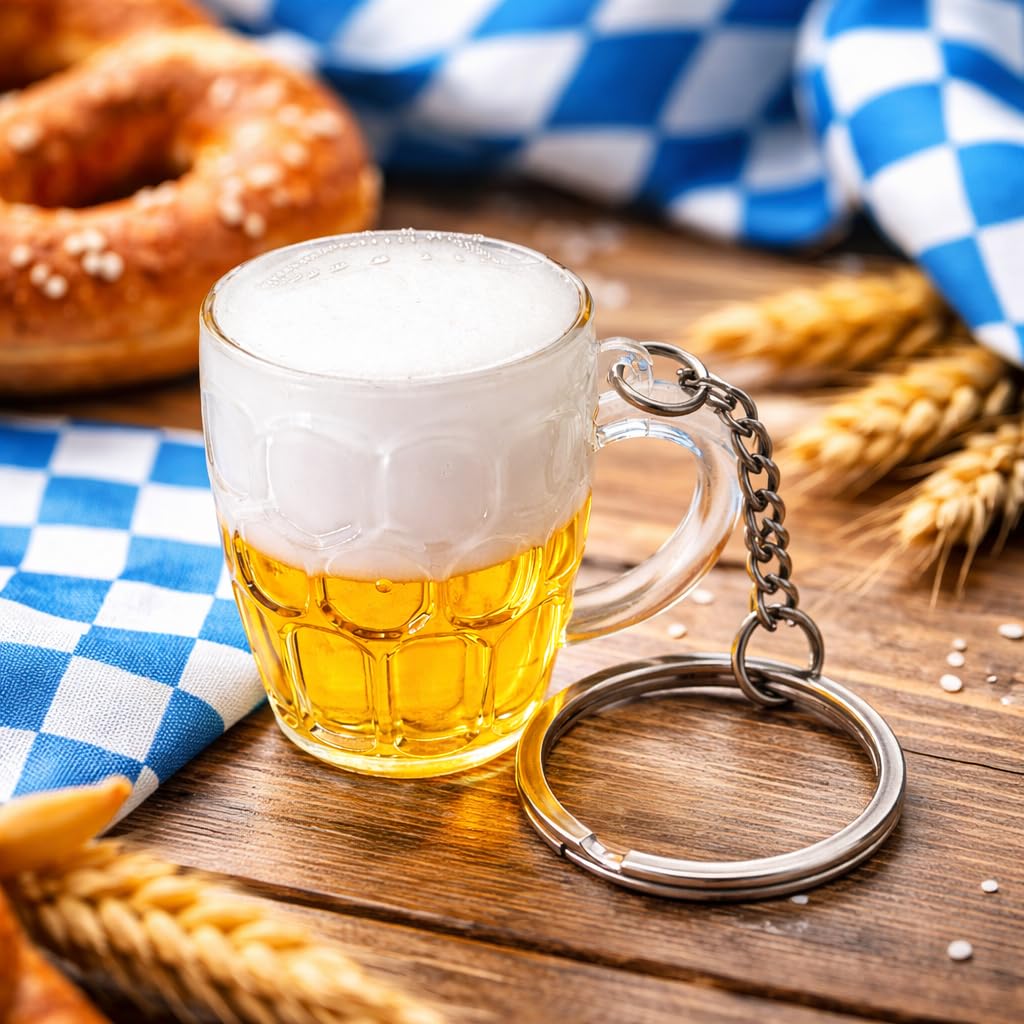 Oktoberfest für Erwachsene: Tradition mit einem Hauch von Eleganz Harz Schlüsselanhänger