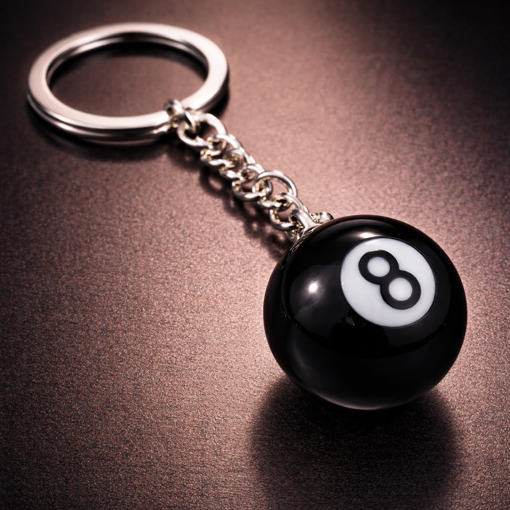 Promotech 8-Ball Schlüsselanhänger Billard Resin-Kugel