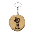 Pinocchio mit Lasergravur Lasergravierter Holz Schlüsselanhänger