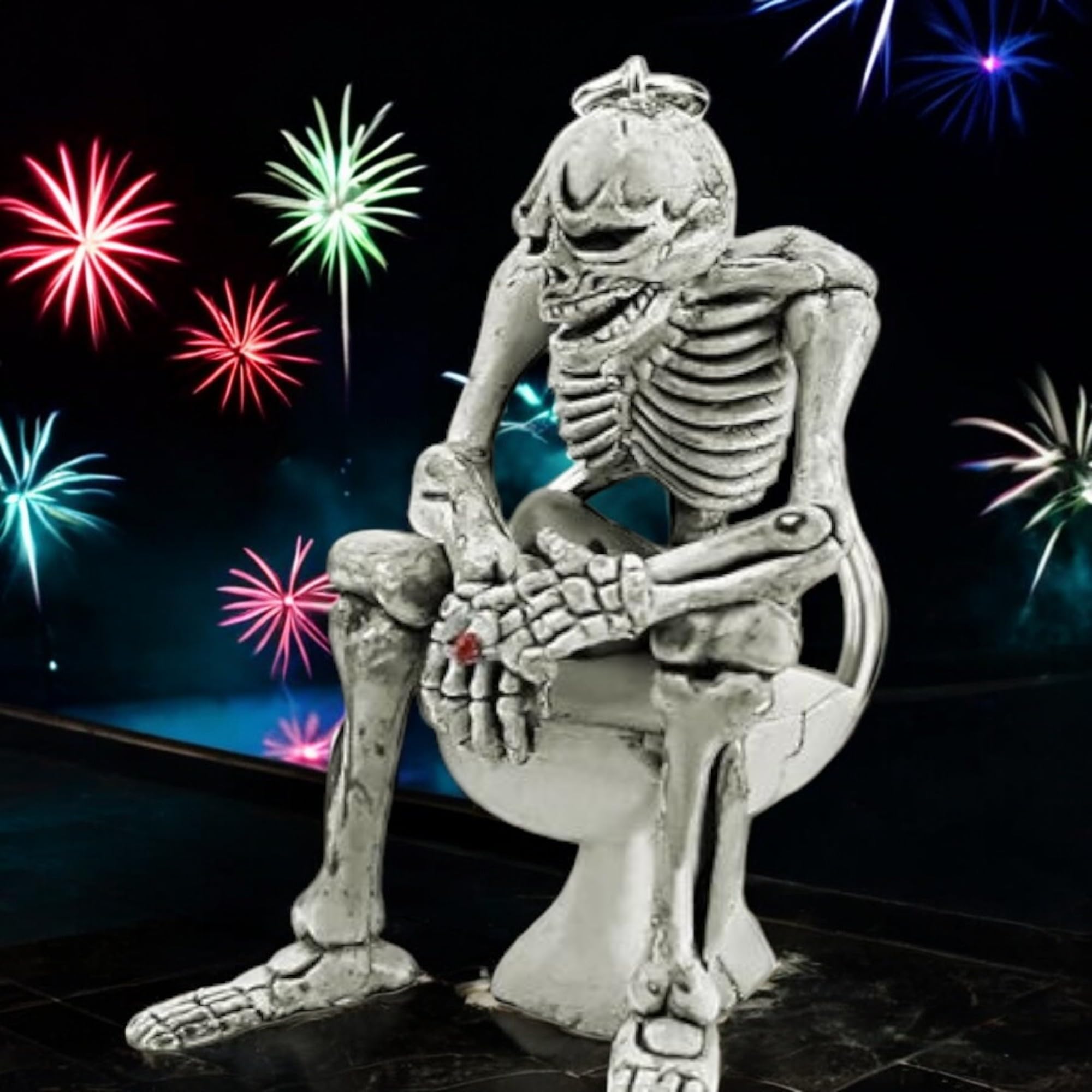 Cool Skeleton Kunstoff Schlüsselanhänger