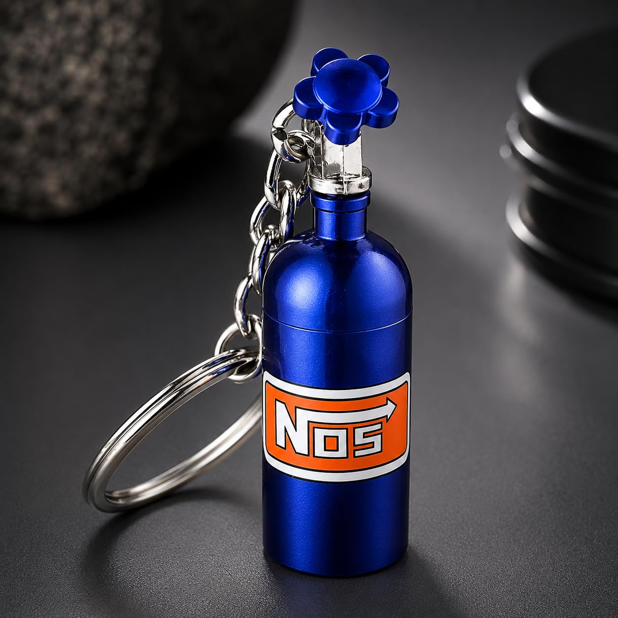 NOX Nitrous Oxid Tank Metall Schlüsselanhänger