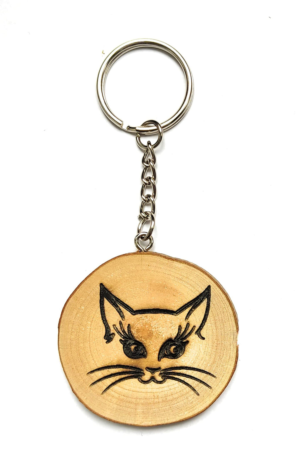 Mieze Katze Holz Schlüsselanhänger