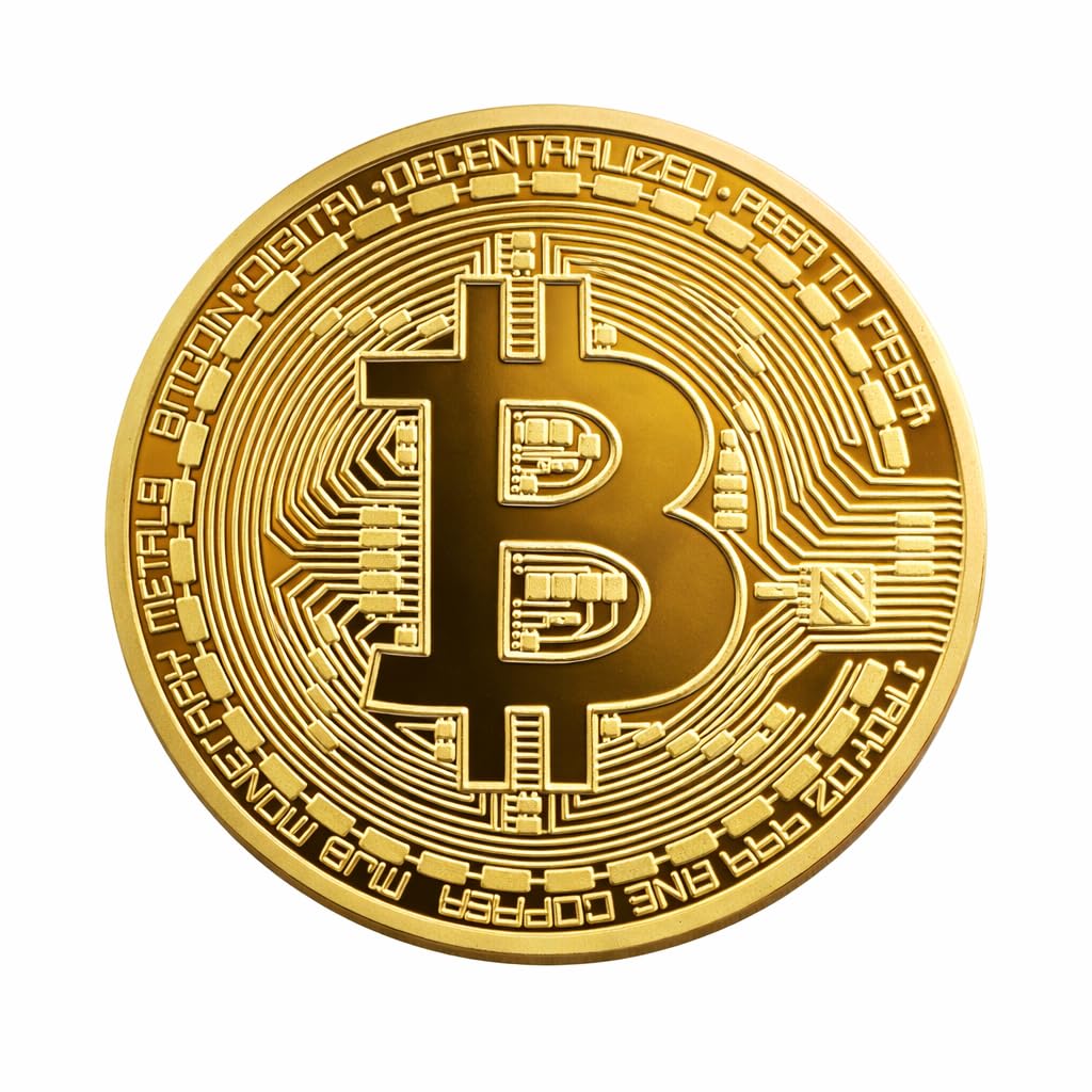24K Vergoldete Bitcoin Münze