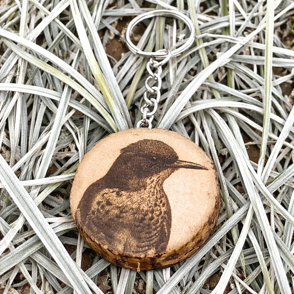 Drossel Lasergravierter Holz Schlüsselanhänger