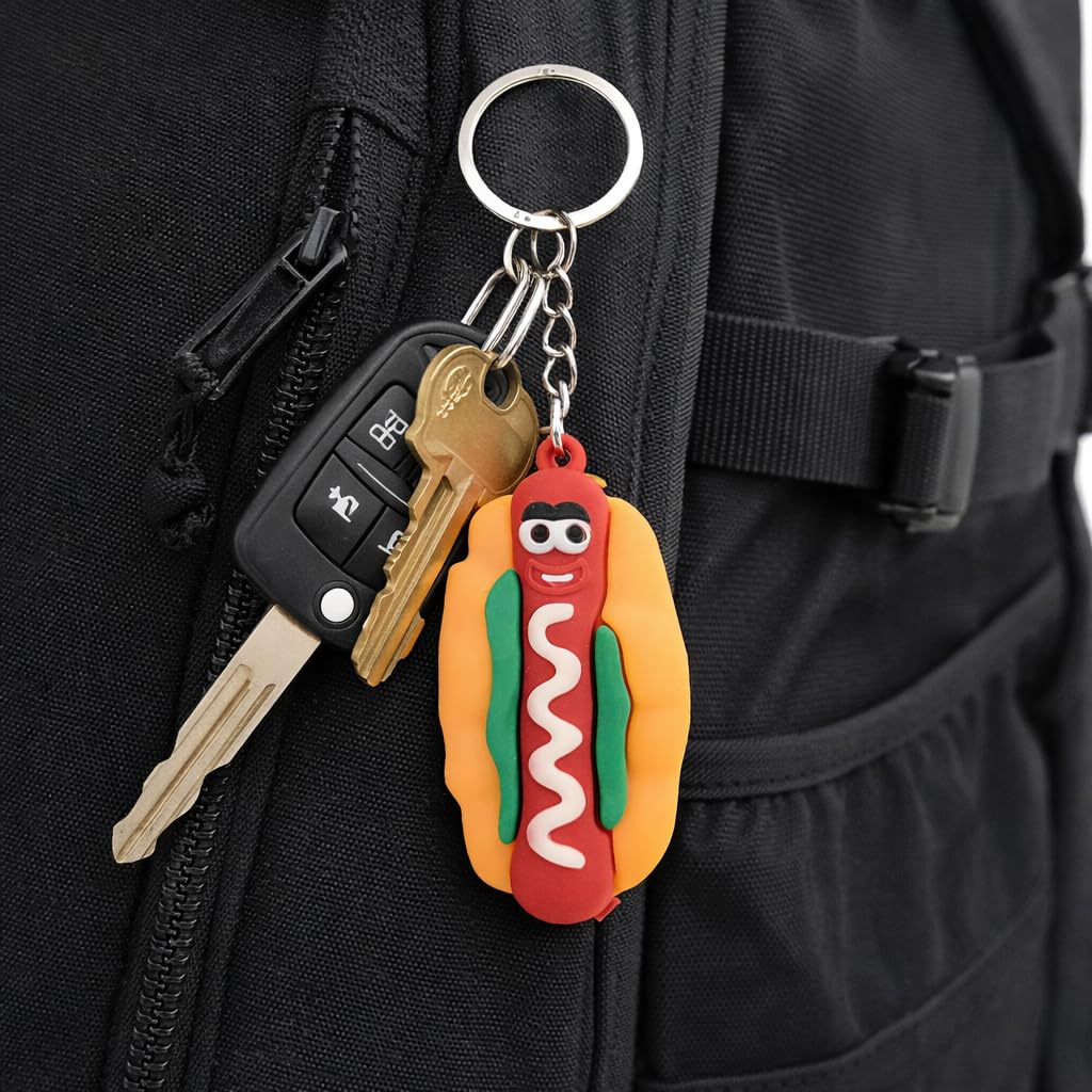 Lustiger Hotdog Schlüsselanhänger