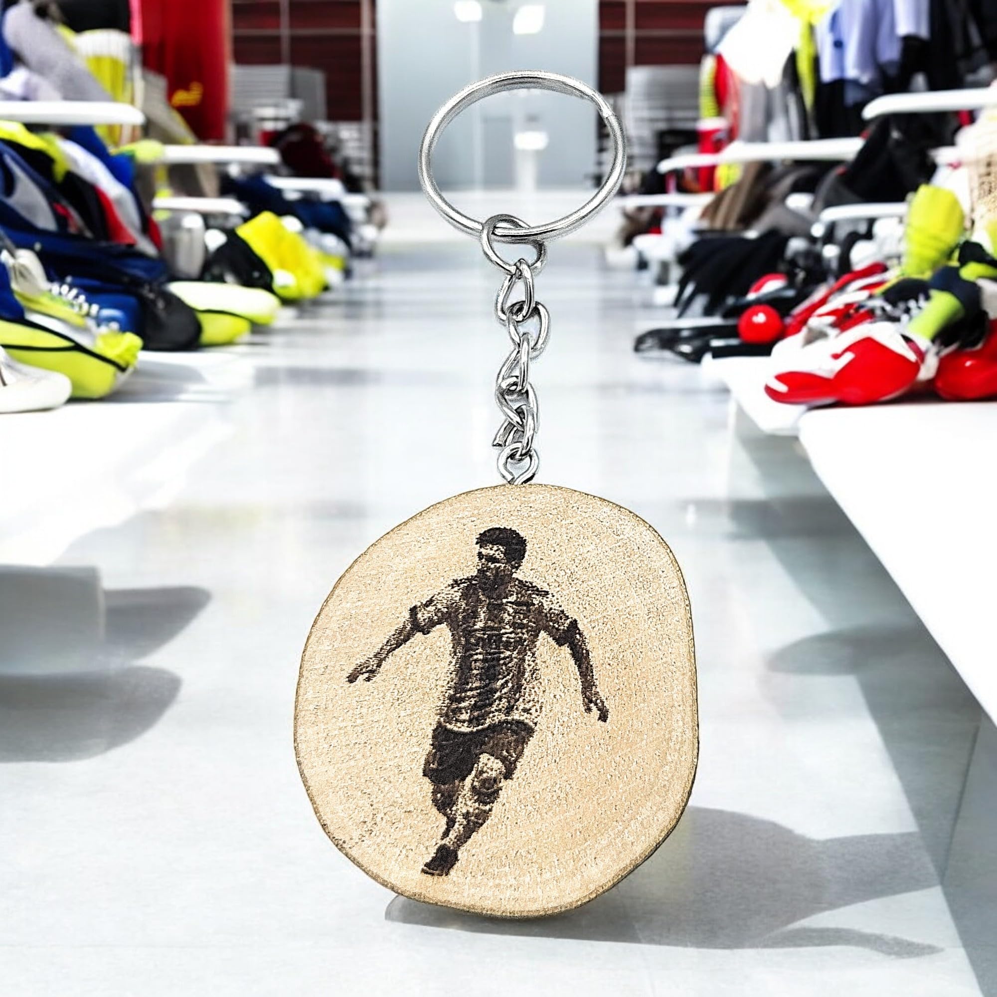 Nummer 10 Argentinien Fußball Lasergravierter Holz Schlüsselanhänger