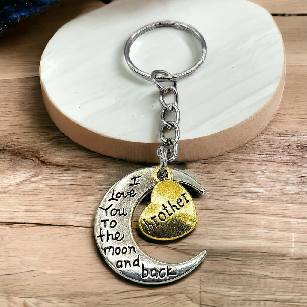 Metal 'Ich liebe Dich zum Mond und Zurück' Schlüsselanhänger