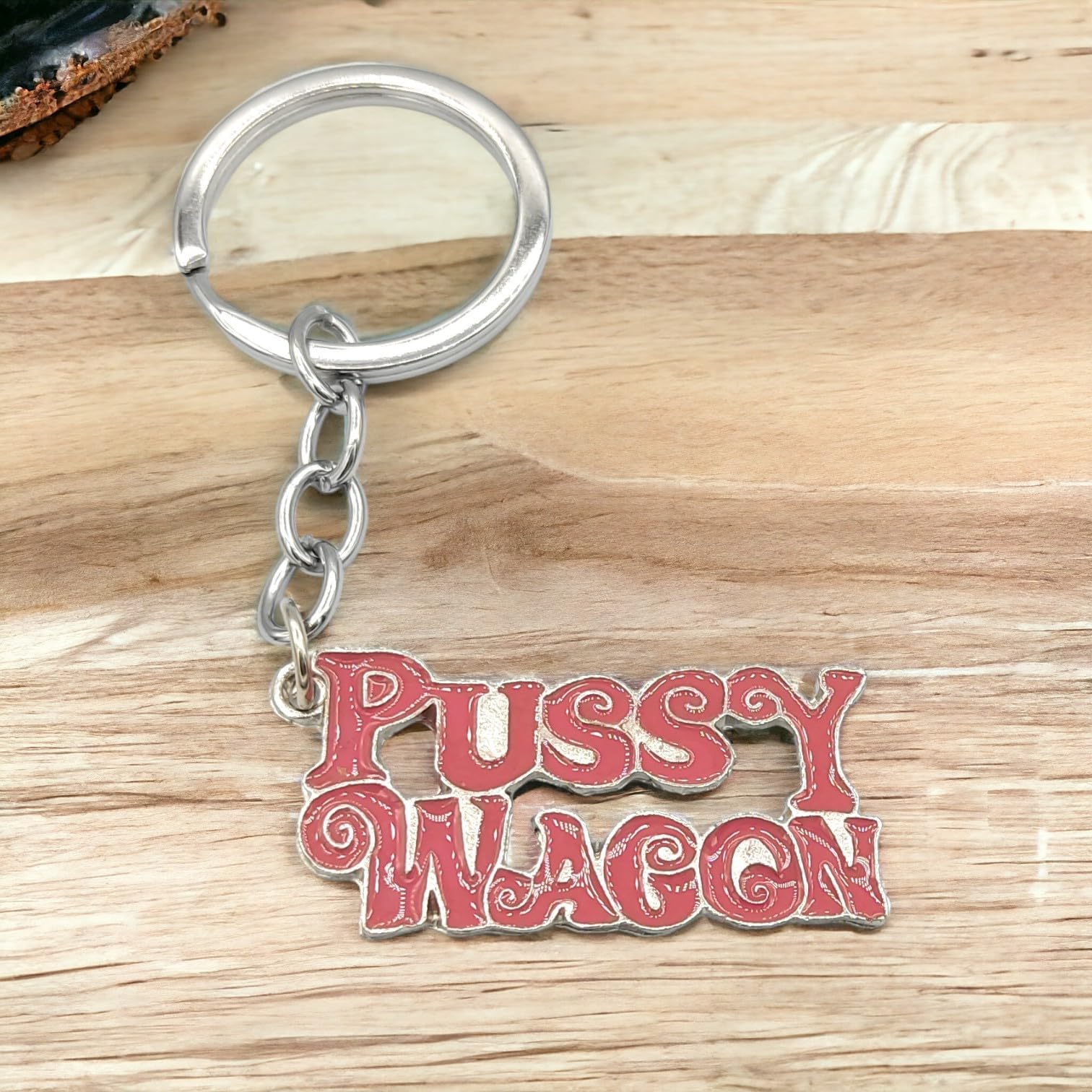 Promotech Lustiger „Pussy Wagon“ Schlüsselanhänger für Männer und Frauen – Humorvolles Auto-Design, Geschenkidee für Autofans und Spaßliebhaber