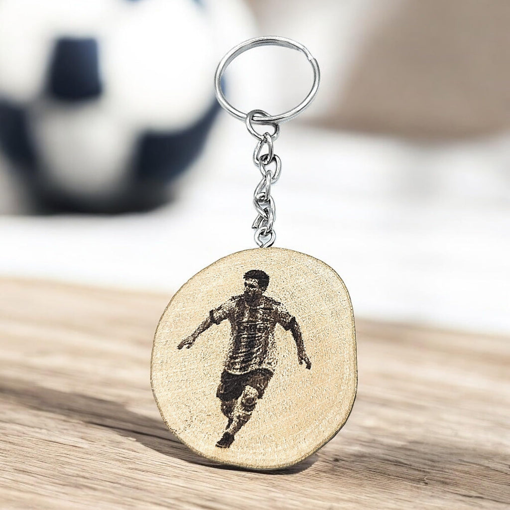 Nummer 10 Argentinien Fußball Lasergravierter Holz Schlüsselanhänger
