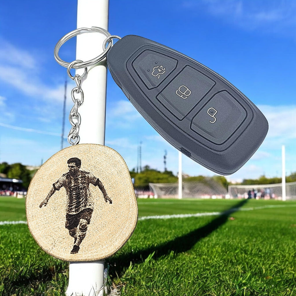 Nummer 10 Argentinien Fußball Lasergravierter Holz Schlüsselanhänger