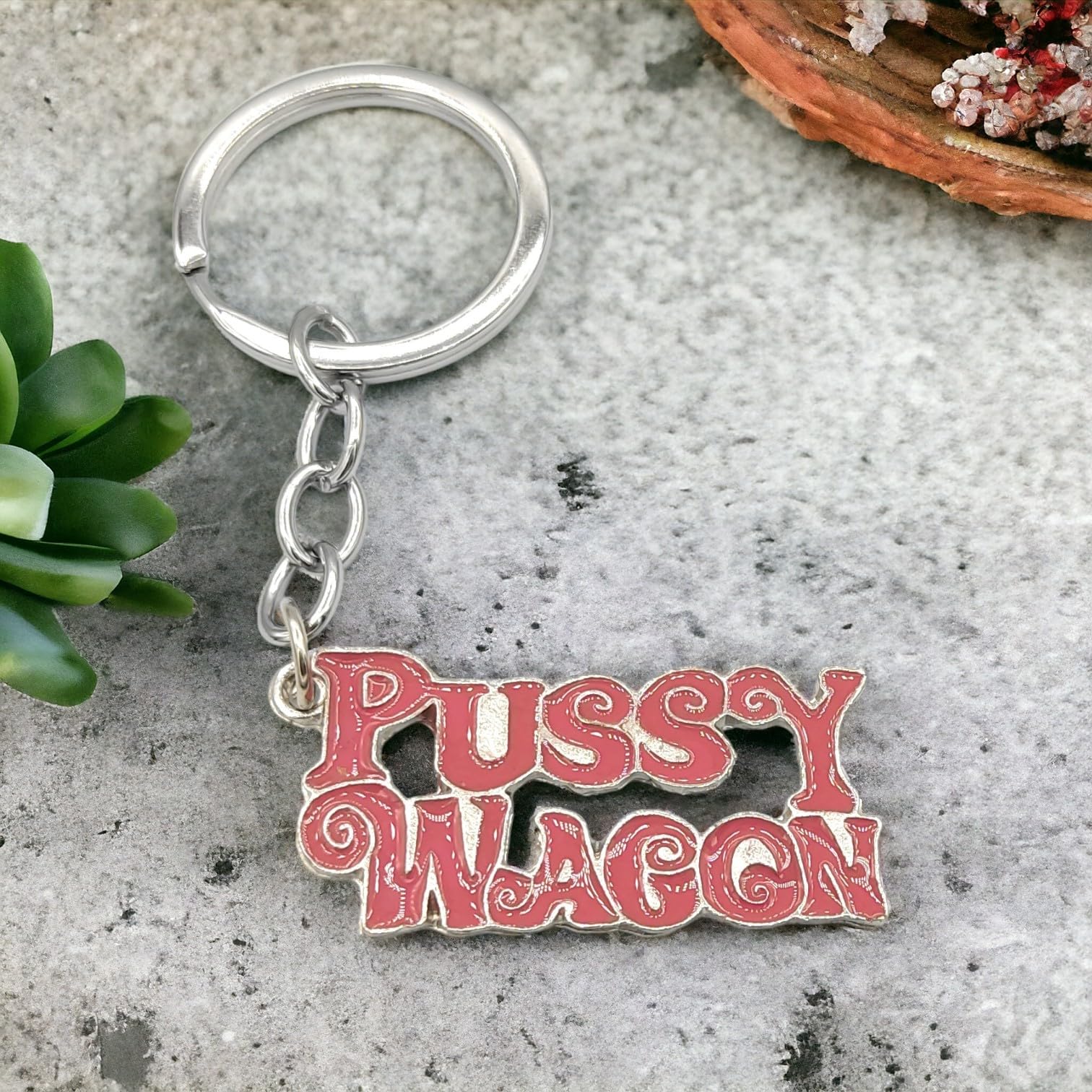 Promotech Lustiger „Pussy Wagon“ Schlüsselanhänger für Männer und Frauen – Humorvolles Auto-Design, Geschenkidee für Autofans und Spaßliebhaber