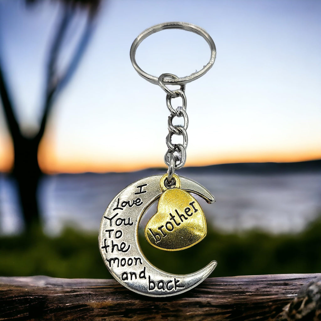 Metal 'Ich liebe Dich zum Mond und Zurück' Schlüsselanhänger
