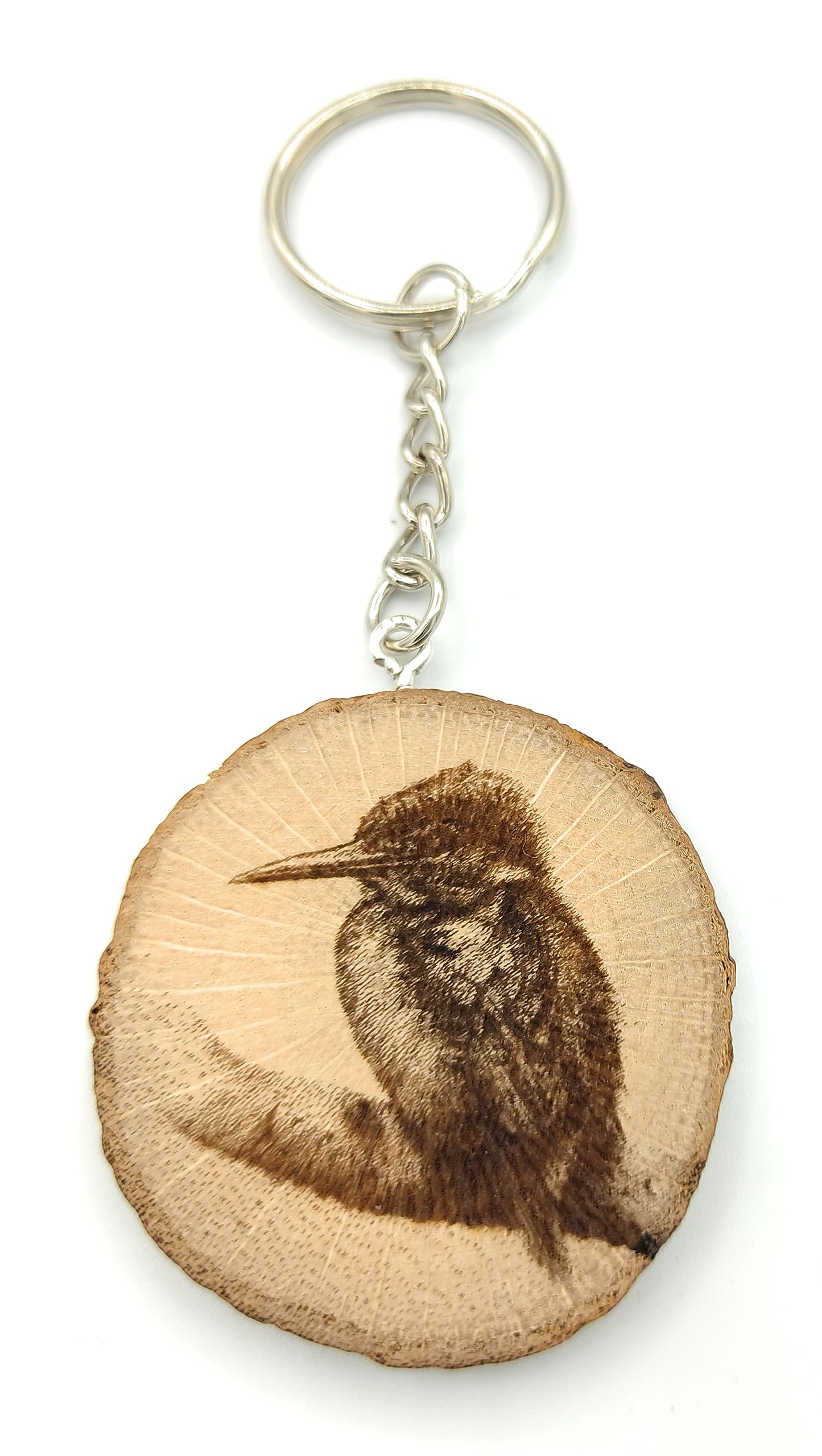 Eisvogel Lasergravierter Holz Schlüsselanhänger