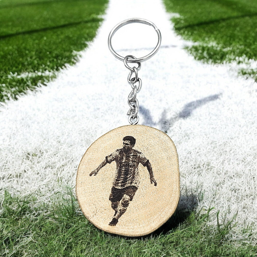 Nummer 10 Argentinien Fußball Lasergravierter Holz Schlüsselanhänger