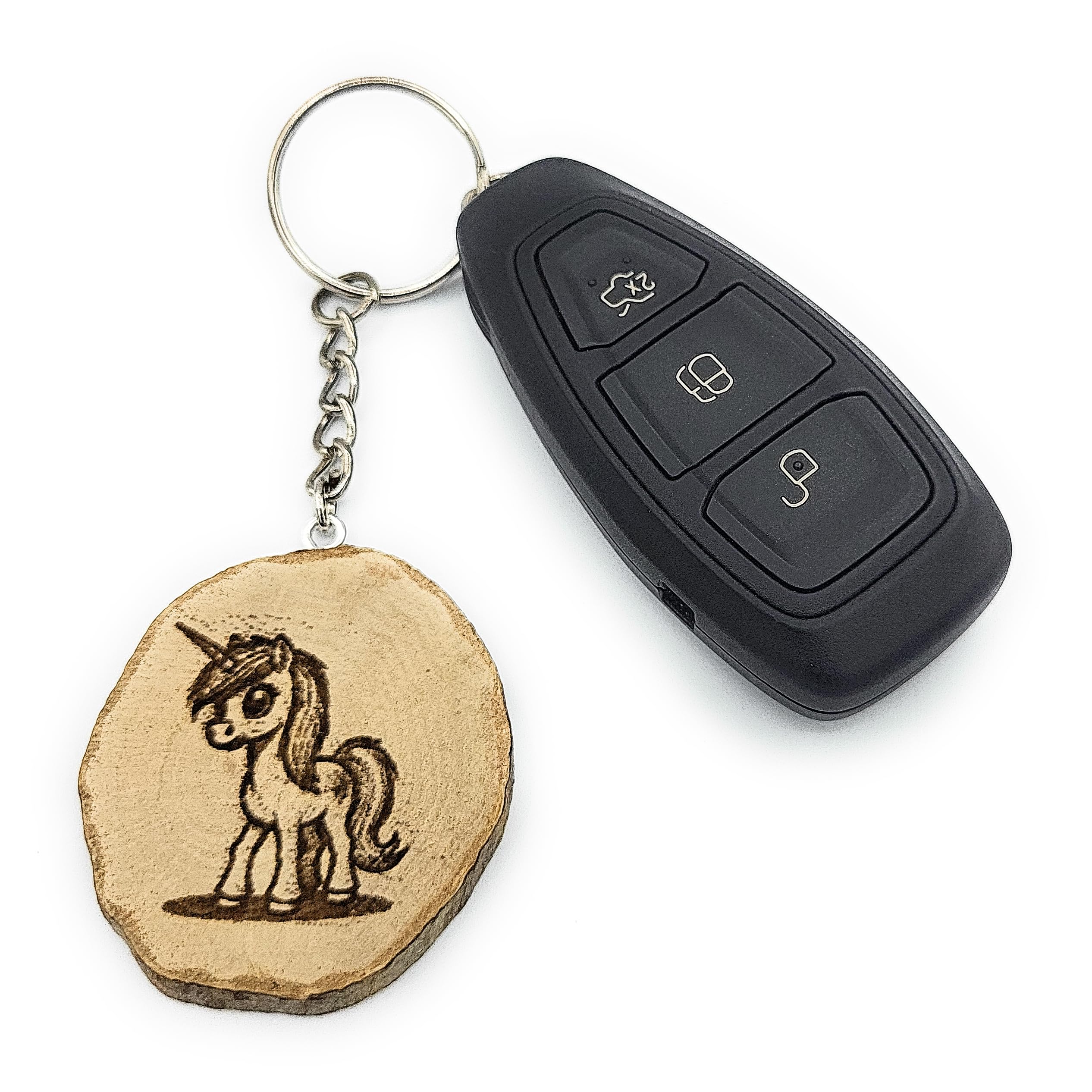 Majisches Einhorn Little Pony Lasergravierter Holz Schlüsselanhänger