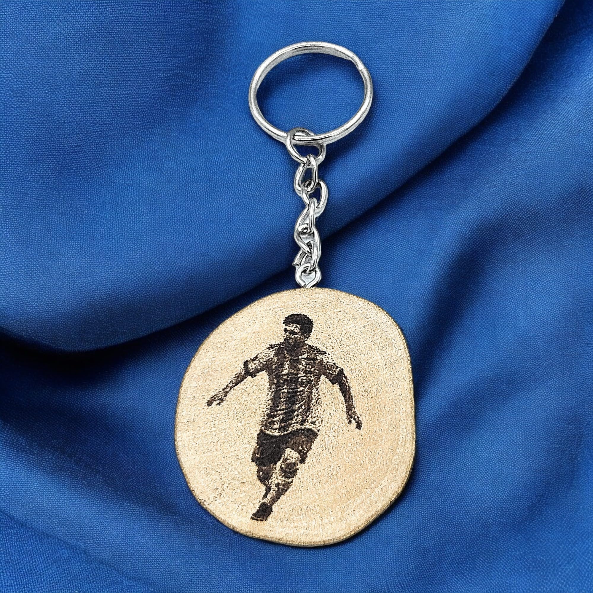 Nummer 10 Argentinien Fußball Lasergravierter Holz Schlüsselanhänger