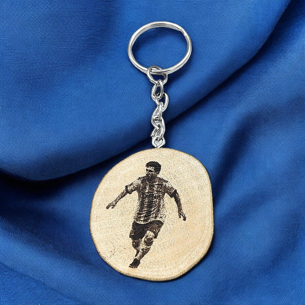 Nummer 10 Argentinien Fußball Lasergravierter Holz Schlüsselanhänger